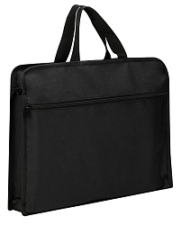 Папка-портфель Deli 63753BLACK 2 отдел. A4 текстиль черный