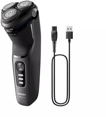Бритва роторная Philips S3343/13 реж.эл.:3 питан.:аккум. черный