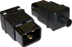 Вилка Lanmaster LAN-IEC-320-C20 IEC 60320 C20 16A 250V black