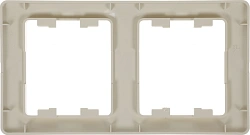 Рамка Schneider Electric Glossa GSL000206 накладная 2x вертикальный монтаж пластик бежевый