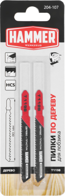 Набор пилок по дереву Hammer Flex JG WD-PL T119B 2пред. (лобзики)