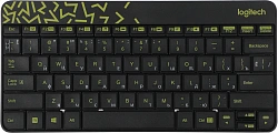 Клавиатура + мышь Logitech MK240 клав:черный/желтый мышь:черный/желтый USB беспроводная slim Multimedia (920-008198)