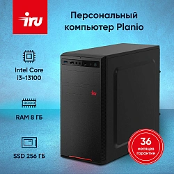 ПК IRU Planio 310H6SEV MT i3 13100 (3.4) 8Gb SSD256Gb UHDG 730 FreeDOS GbitEth 400W черный (RUS) (2113498)