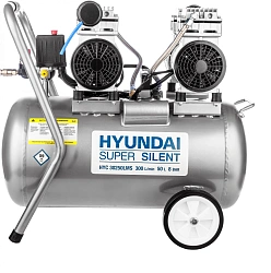 Компрессор поршневой Hyundai HYC 30250LMS безмасляный 300л/мин 50л 2000Вт серебристый/черный