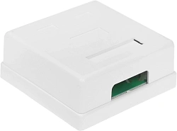 Розетка Hyperline SB1-2-8P8C-C5E-WHRJ45 2 кат.5E UTP бел. (упак.:1шт)
