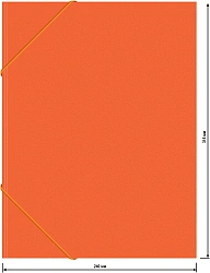 Папка на резинке Бюрократ Double Neon DNE510OR A4 пластик кор.30мм 0.5мм оранжевый