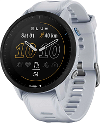 Смарт-часы Garmin Forerunner 955 33мм 1.3" корп.черный рем.белый разм.брасл.:130-220мм (010-02638-31)