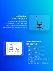 Кресло Метта SU-B-8 черный сиденье черный сетка/ткань с подголов. крестов. металл черный (комплект 1шт)