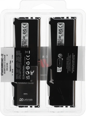 Память DDR5 2x16GB 6000MHz Kingston KF560C36BBE2AK2-32 Fury Beast RGB RTL Gaming PC5-48000 CL36 DIMM 288-pin 1.35В single rank с радиатором Ret