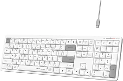 Клавиатура A4Tech Fstyler FBX55C белый USB беспроводная BT/Radio slim Multimedia (FBX55C)