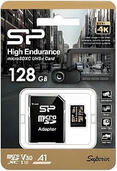 Флеш карта microSDXC 128GB Silicon Power SP128GBSTXDV3V1HSP High Endurance V30 A1 + adapter