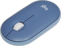 Мышь Logitech Pebble M350 синий оптическая 1000dpi silent беспров. BT/Radio USB для ноутбука 3but (910-006655)
