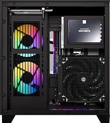 Корпус Formula Crystal Z9M черный без БП mATX 5x120mm 1xUSB3.0 audio bott PSU