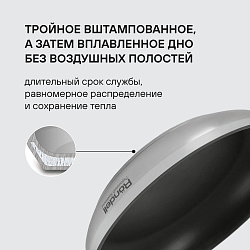 Сковорода Rondell Flamme RDS-1675 круглая 28см покрытие: Eclipse ручка несъемная (без крышки) стальной