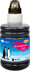 Чернила G&G GG-C13T03P14A 110BK черный пигментный 140мл для Epson M1100/M1120/M1140/M1170/M1180