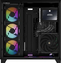 Корпус Formula Crystal Z9 черный без БП ATX 7x120mm 2xUSB3.0 audio bott PSU