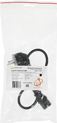 Шнур питания Lanmaster LAN-PP13/SHA-0.5-BK C13-Schuko проводник.:3x0.75мм2 0.5м 220В 10А черный