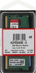 Память DDR5 8GB 5600MHz Kingston KCP556SS6-8 RTL PC5-44800 CL46 SO-DIMM 262-pin 1.1В single rank Ret