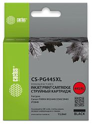 Картридж струйный Cactus CS-PG445XL PG-445XL черный (9.5мл) для Canon PIXMA MG2440/2540/2940/iP2840 с чипом