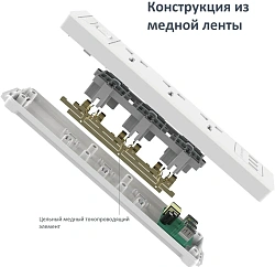 Сетевой фильтр Deli ET408 2м (3 розетки) белый (пакет ПЭ)