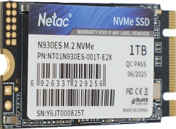 Накопитель SSD Netac PCIe 3.0 x2 1TB NT01N930ES-001T-E2X N930ES M.2 2242