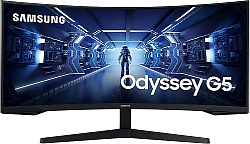 Монитор Samsung 34" Odyssey G5 C34G55TWWI черный VA LED 1ms 21:9 HDMI матовая 250cd 178гр/178гр 3440x1440 165Hz DP UW 5.6кг