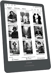 Электронная книга Digma A8 7.8" E-ink HD Carta 1873x1404 Touch Screen 1.8Ghz 3072/32Gb/SD/microSDHC/подсветка дисплея темно-серый