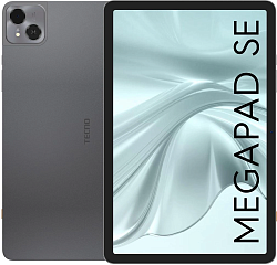Планшет Tecno MegaPad 11 SE T1102 685 (2.8) 8C RAM4Gb ROM128Gb 10.95" IPS 1920x1200 4G Android 15 серый 8Mpix 5Mpix BT WiFi microSD 1Tb 8000mAh 1776hrs