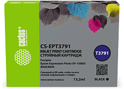 Картридж струйный Cactus CS-EPT3791 378XL черный (13.2мл) для Epson Expression Photo XP-8500/XP-8505/XP-15000 с чипом