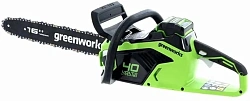 Цепная пила Greenworks GD40CS18 аккум. 1800Вт 2.4л.с. дл.шины:16" (40cm) 1аккум. 8Ач ЗУ (2005807UH)