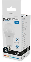 Лампа светодиодная Gauss Elementary A67 30Вт цок.:E27 груша 220B св.свеч.бел.хол. (упак.:10шт) (73239)