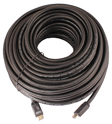 Кабель аудио-видео LAZSO WH-111 HDMI (m)/HDMI (m) 35м. позолоч.конт. черный (WH-111(35M))