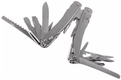 Мультитул Victorinox SwissTool Spirit X (3.0235.L) 105мм 35функц. мини-отвертка/штопор/набор бит/чехол кожаный серебристый карт.коробка