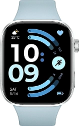 Смарт-часы Xiaomi Redmi Watch 6 2.07" AMOLED корп.серебристый рем.голубой разм.брасл.:135-205мм (BHR08CWGL)