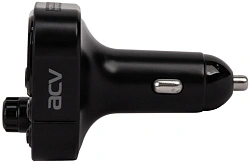 Автомобильный FM-модулятор ACV FMT-130B черный BT USB (40580)