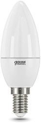 Лампа светодиодная Gauss Elementary 12Вт цок.:E14 свеча 220B св.свеч.бел.нейт. C37 (упак.:10шт) (33122)
