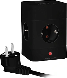 Сетевой удлинитель Buro BU-PTE4.1UC-Plus-B 1.5м (4 розетки) черный (коробка)