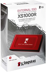 Накопитель SSD Kingston USB3.2 Gen2 2TB SXS1000R/2000GA XS1000 красный
