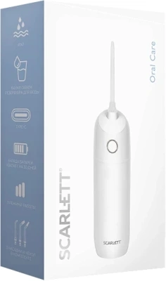 Ирригатор Scarlett SC-WF03 портатив. 3насад. белый