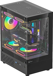 Корпус Formula Crystal Z1CM Plus AR черный без БП mATX 2x120mm 1xUSB3.0 audio bott PSU