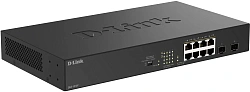 Коммутатор D-Link DGS-1010P/B1A 8x1Гбит/с 2SFP 8PoE 8PoE+ 125W неуправляемый