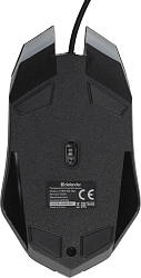 Мышь Defender Cyber MB-560L черный оптическая 1600dpi USB для ноутбука 2but (52560)
