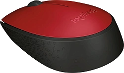 Мышь Logitech M171 красный/черный оптическая 1000dpi беспров. USB для ноутбука 2but (910-004641)