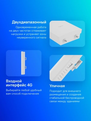 Точка доступа Cudy LT500 OUTDOOR AC1200 4G белый