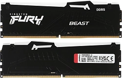 Память DDR5 2x16GB 6000MHz Kingston KF560C30BBAK2-32 Fury Beast RGB RTL Gaming PC5-48000 CL30 DIMM 288-pin 1.4В kit single rank с радиатором Ret