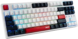 Клавиатура Acer OKR302 механическая белый USB беспроводная BT/Radio Multimedia for gamer для ноутбука LED (ZL.KBDEE.016) кабель 1.6м