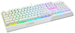 Клавиатура MSI Vigor GK30 белый USB for gamer LED