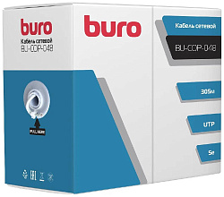 Кабель сетевой Buro BU-COP-048 UTP 4 пары cat.5E solid 0.48мм Cu 305м серый