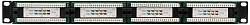 Патч-панель Rexant 04-0021 19" 1U 24xRJ45 кат.5E UTP