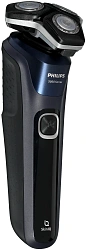 Бритва роторная Philips Series 5000 S5885/10 реж.эл.:3 питан.:аккум. черный/синий